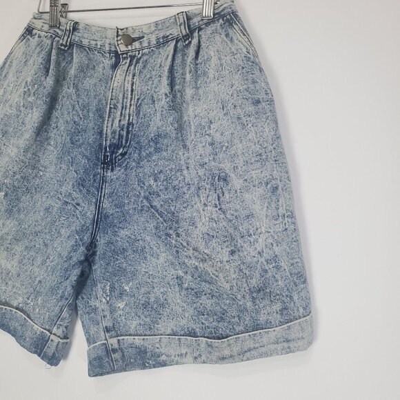 THE BEVERLY HILLS VNTG Women Shorts 24 Denim Acid Wash High Rise 100% Cotton USA - Picture 6 of 9